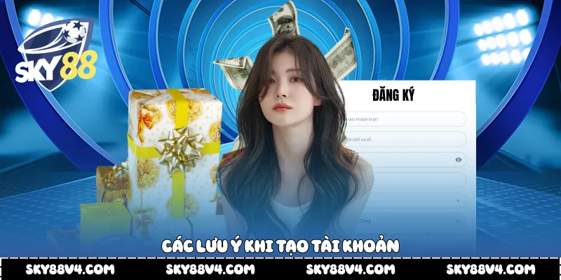 Các lưu ý khi tạo tài khoản