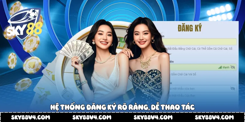 Hệ thống đăng ký rõ ràng, dễ thao tác